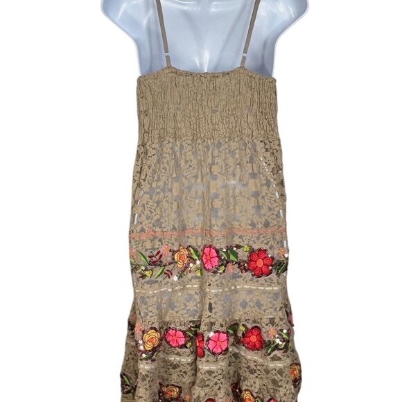 Antica Sartoria by Giacomo Cinque Mini Lace Floral Sequin Dress Boho Fairy XS/S - Picture 10 of 15